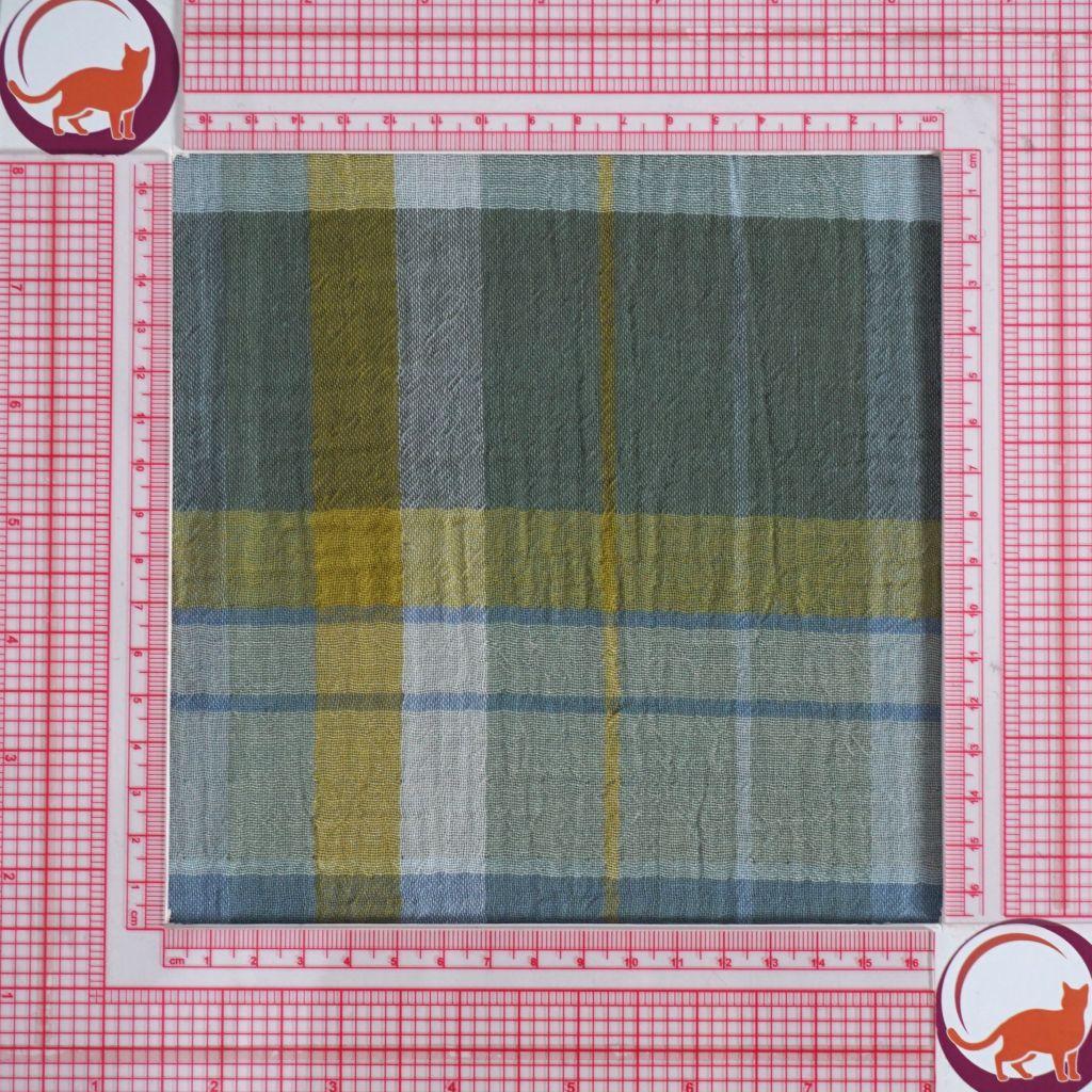 Musselin Double Gauze Karomuster grün blau